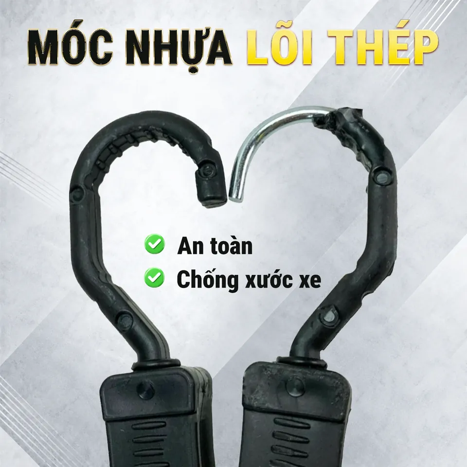 Móc nhựa lõi thép, an toàn, chống xước xe
